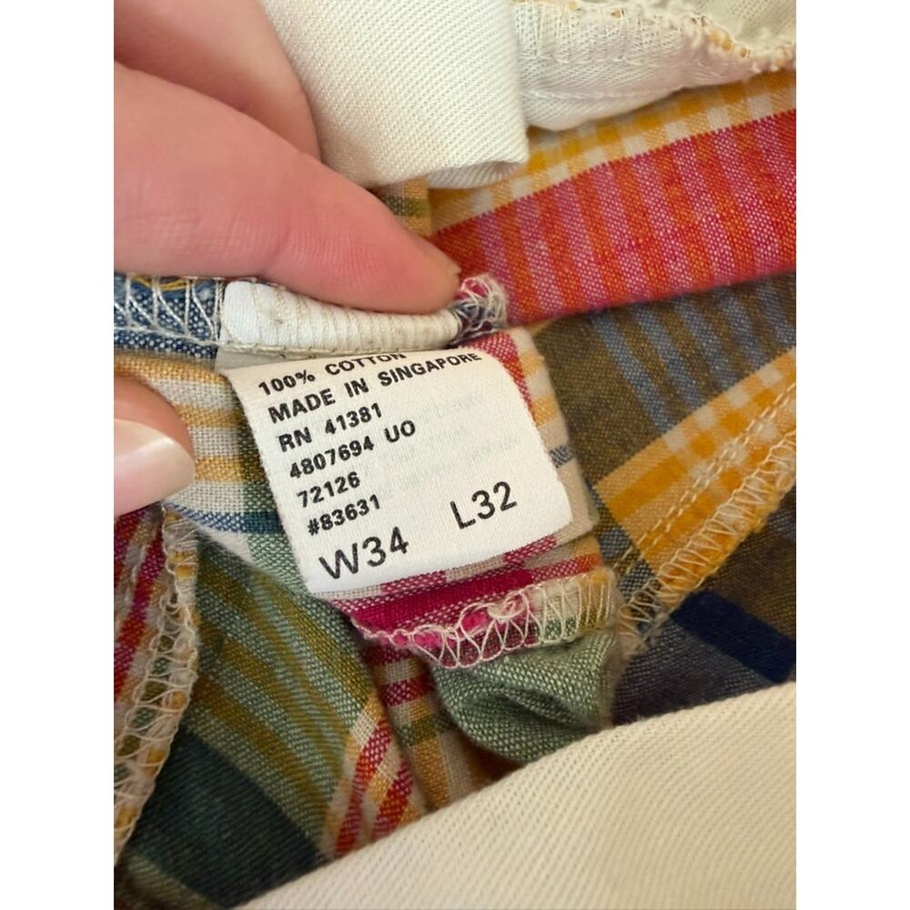 Polo Ralph Lauren Urban Renewal Reworked Madras Plaid Pants - Size 34x32 - Picture 4 of 6